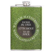 Personalized Golf Hole in One Award Heupfles (Voorkant)