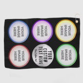 Personalized Golf Photo Collage Gift Golfhanddoek (Horizontaal)