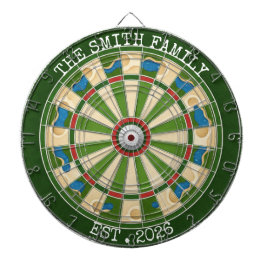 Personalized Golf Style Family Dartboard EST 2026 Dartbord