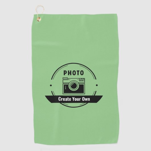 Personalized Golf Towel – Custom Name or Photo Golfhanddoek (Voorkant)