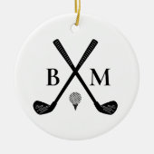 Personalized Golfer Classic Golf Club Monogram Keramisch Ornament (Voorkant)