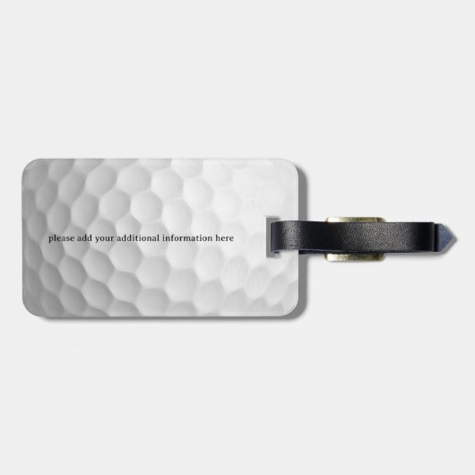 Personalized Golfer Name Golf-Ball  Bagagelabel (Achterkant horizontaal)