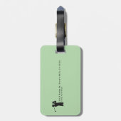 Personalized Golfer Name green golf Bagagelabel (Achterkant verticaal)