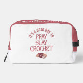 Personalized GOOD DAY TO PRAY SLAY CROCHET Toilettasje (Achterkant)