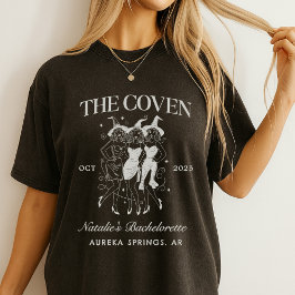 Personalized Goth Bachelorette Halloween Party T-shirt