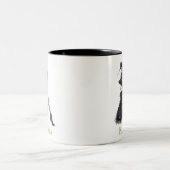 Personalized Gothic Witch – Custom Name Witchy Tweekleurige Koffiemok (Center)