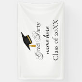 Personalized Grad Party, Name and Year Spandoek (Verticaal)