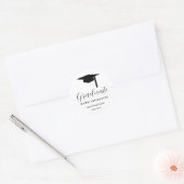 Personalized Graduate Cap and Tassel Graduation  Ronde Sticker (Envelop)