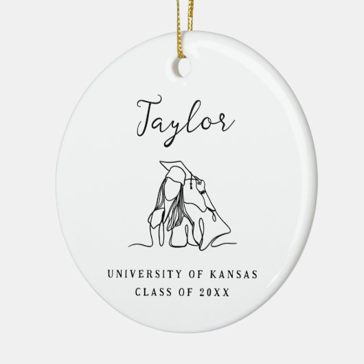 Personalized Graduate Custom Name School Class Of Keramisch Ornament (Links)