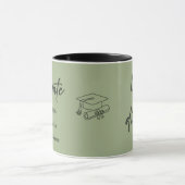 Personalized Graduate Mug – Elegant Script Style Mok (Midden)