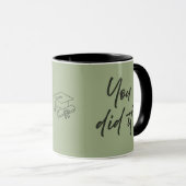 Personalized Graduate Mug – Elegant Script Style Mok (Voorkant rechts)