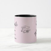 Personalized Graduate Mug – Elegant Script Style Mok (Midden)