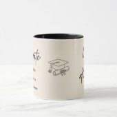Personalized Graduate Mug – Elegant Script Style Mok (Midden)