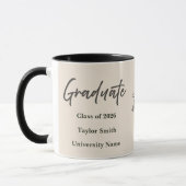 Personalized Graduate Mug – Elegant Script Style Mok (Links)