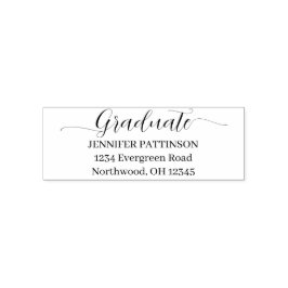 Personalized Graduate Return Address Graduation  Zelfinktende Stempel