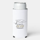 Personalized Graduate Slim Cooler / Enfriador Slim (Seltzer Voorkant)