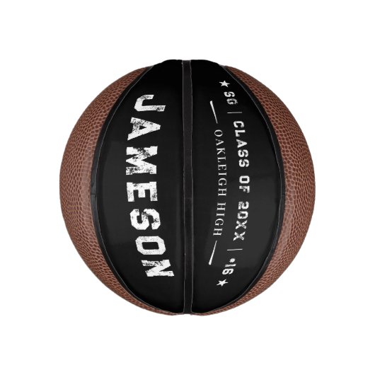 Personalized Graduation Athlete Keepsake Basketbal (Verticaal)