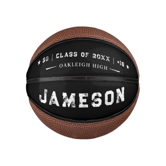 Personalized Graduation Athlete Keepsake Basketbal (Voorkant)