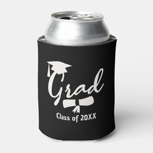 Personalized Graduation Beer Cooler, Custom Year  Blikjeskoeler (Blikje Voorkant)