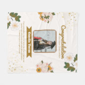 personalized graduation fleece blanket deken (Voorkant (Horizontaal))