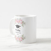 Personalized graduation gift for her, graduate mug koffiemok (Voorkant links)