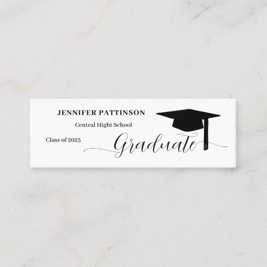 Personalized Graduation Graduate Name Contactkaartje (Voorkant)