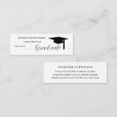 Personalized Graduation Graduate Name Contactkaartje (Voorkant / Achterkant)
