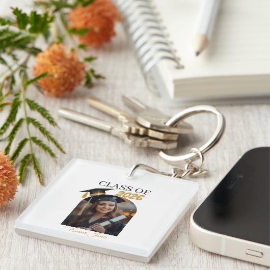 Personalized Graduation Keychain Gift  (Voorkant Rechts)