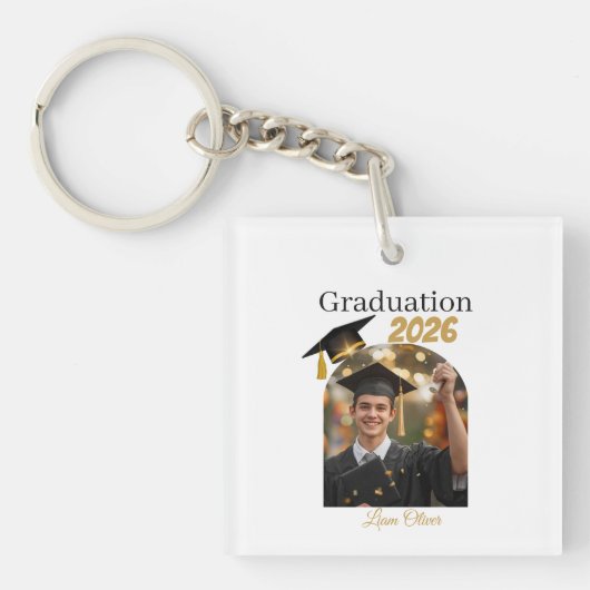 Personalized Graduation Keychain Gift (voorkant)