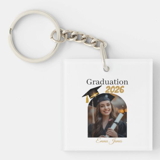 Personalized Graduation Keychain Gift (voorkant)