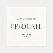 Personalized Graduation Modern Minimal Elegant Servet (Voorkant)