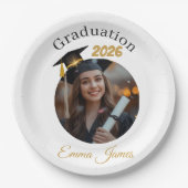 Personalized Graduation Paper Plates Class of 2026 Papieren Bordje (Voorkant)