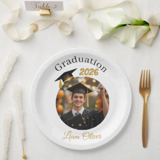 Personalized Graduation Paper Plates Class of 2026 Papieren Bordje