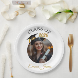 Personalized Graduation Paper Plates Class of 2026 Papieren Bordje