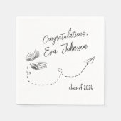 Personalized Graduation Party Napkins  Servet (Voorkant)