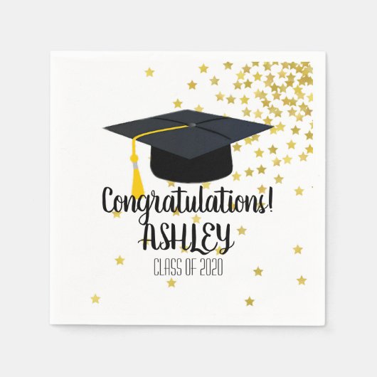 Personalized Graduation Party Napkins Servet (Voorkant)