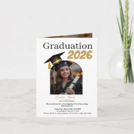 Personalized Graduation Party Photo Invitation Car Feestdagen Kaart