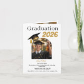 Personalized Graduation Party Photo Invitation  Feestdagen Kaart (Voorkant)