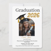 Personalized Graduation Party Photo Invitation Feestdagenkaart (Voorkant)