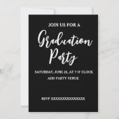 Personalized Graduation Party Photo Invitation Kaart (Achterkant)