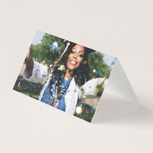Personalized Graduation Photo and Name Kaart (Voorkant)