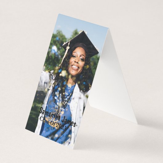 Personalized Graduation Photo and Name Kaart (Voorkant)