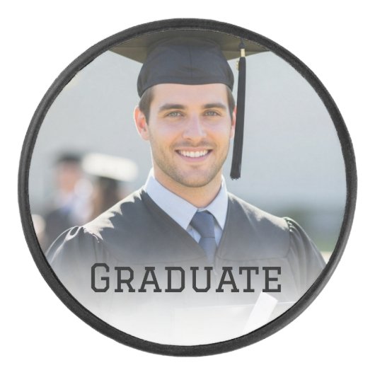 Personalized Graduation Photo Keepsake Memory Gift Hockey Puck (Voorkant)
