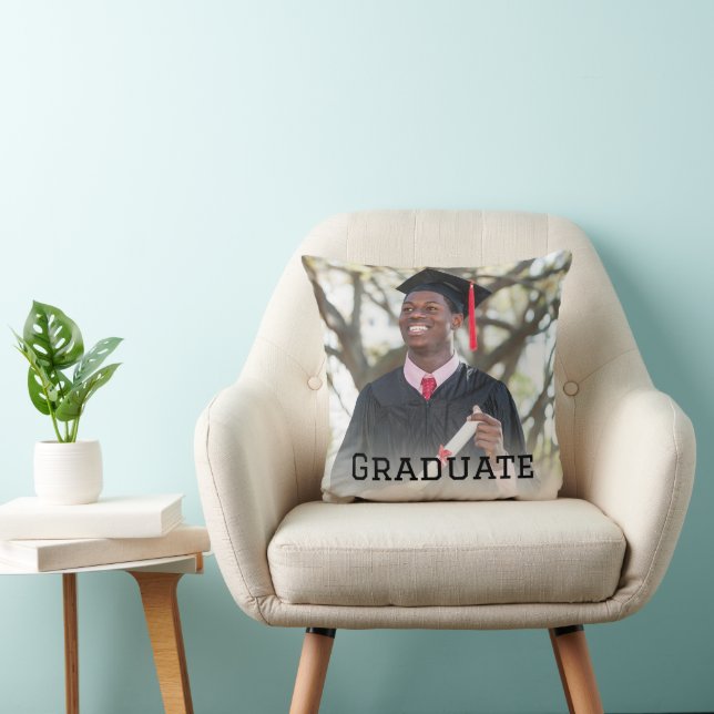 Personalized Graduation Photo Keepsake Memory Gift Kussen (Stoel)