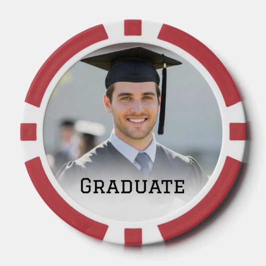 Personalized Graduation Photo Keepsake Memory Gift Poker Chips (Voorkant)