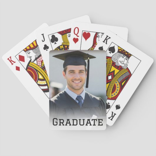 Personalized Graduation Photo Keepsake Memory Gift Pokerkaarten (Achterkant)
