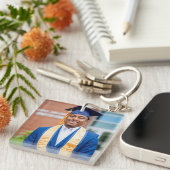 Personalized Graduation Photo Keepsake Memory Gift Sleutelhanger (Voorkant Rechts)