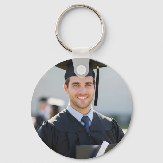 Personalized Graduation Photo Keepsake Memory Gift Sleutelhanger (Voorkant)