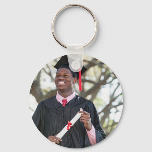 Personalized Graduation Photo Keepsake Memory Gift Sleutelhanger (Voorkant)