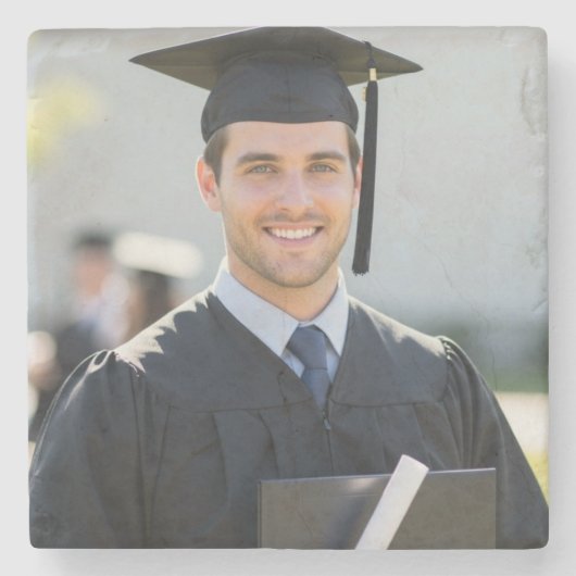 Personalized Graduation Photo Keepsake Memory Gift Stenen Onderzetter (Voorkant)